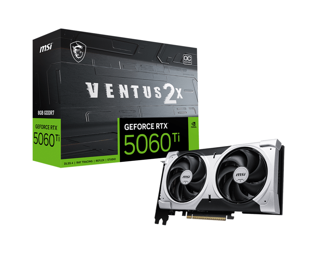 Видеокарта MSI GeForce RTX 5060 Ti 8G VENTUS 2X OC PLUS