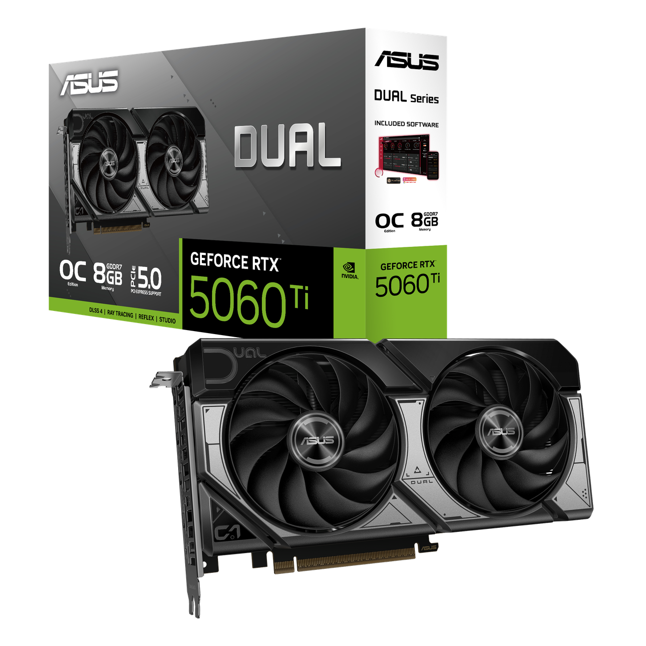 Видеокарта ASUS RTX 5060 Ti DUAL OC, 8GB (DUAL-RTX5060TI-O8G)