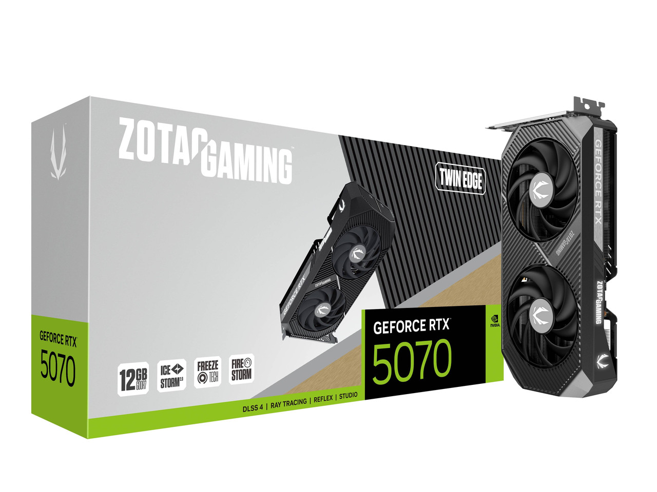 Видеокарта ZOTAC RTX 5070 TWIN EDGE, 12 GB (ZT-B50700E-10P)