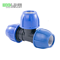 Тройник компрессионный 32*32*90 PN 16 ПЭ/РТП