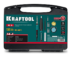 KRAFTOOL  KS-15, 14-в-1, 90 - 480°C, 135 Вт, цифровая мини-паяльная станция в кейсе (55346)