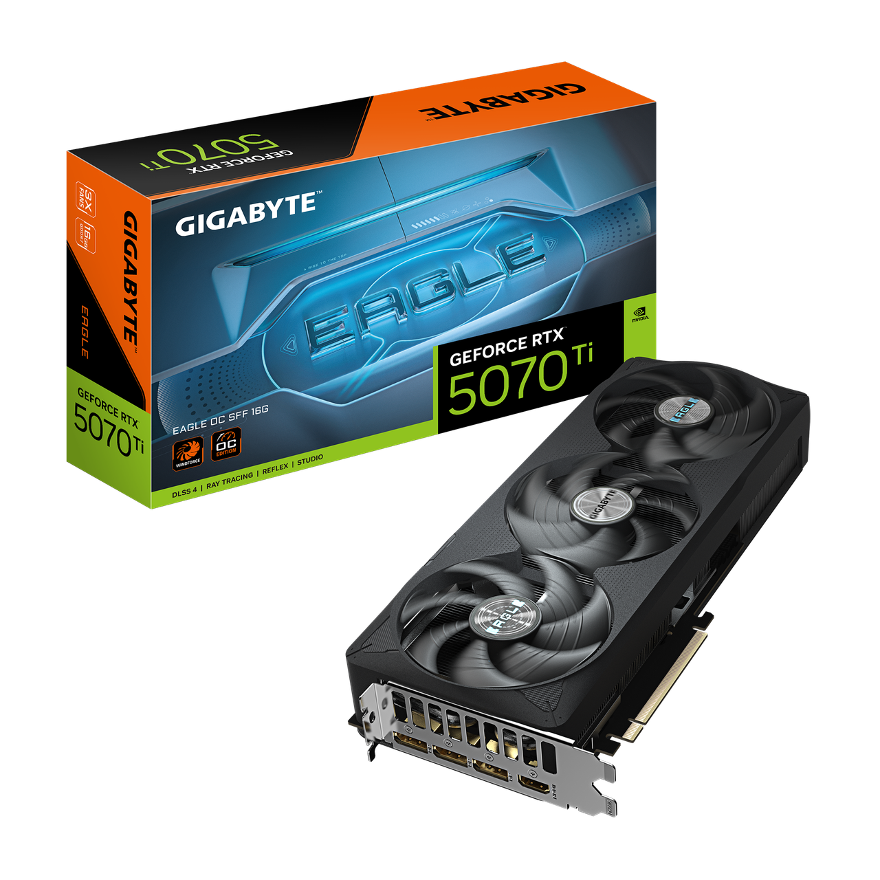 Видеокарта Gigabyte RTX 5070 Ti EAGLE OC SFF, 16 GB (GV-N507TEAGLE OC-16GD)