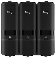 Тройной настенный дозатор  BREEZ S-8163 черный
