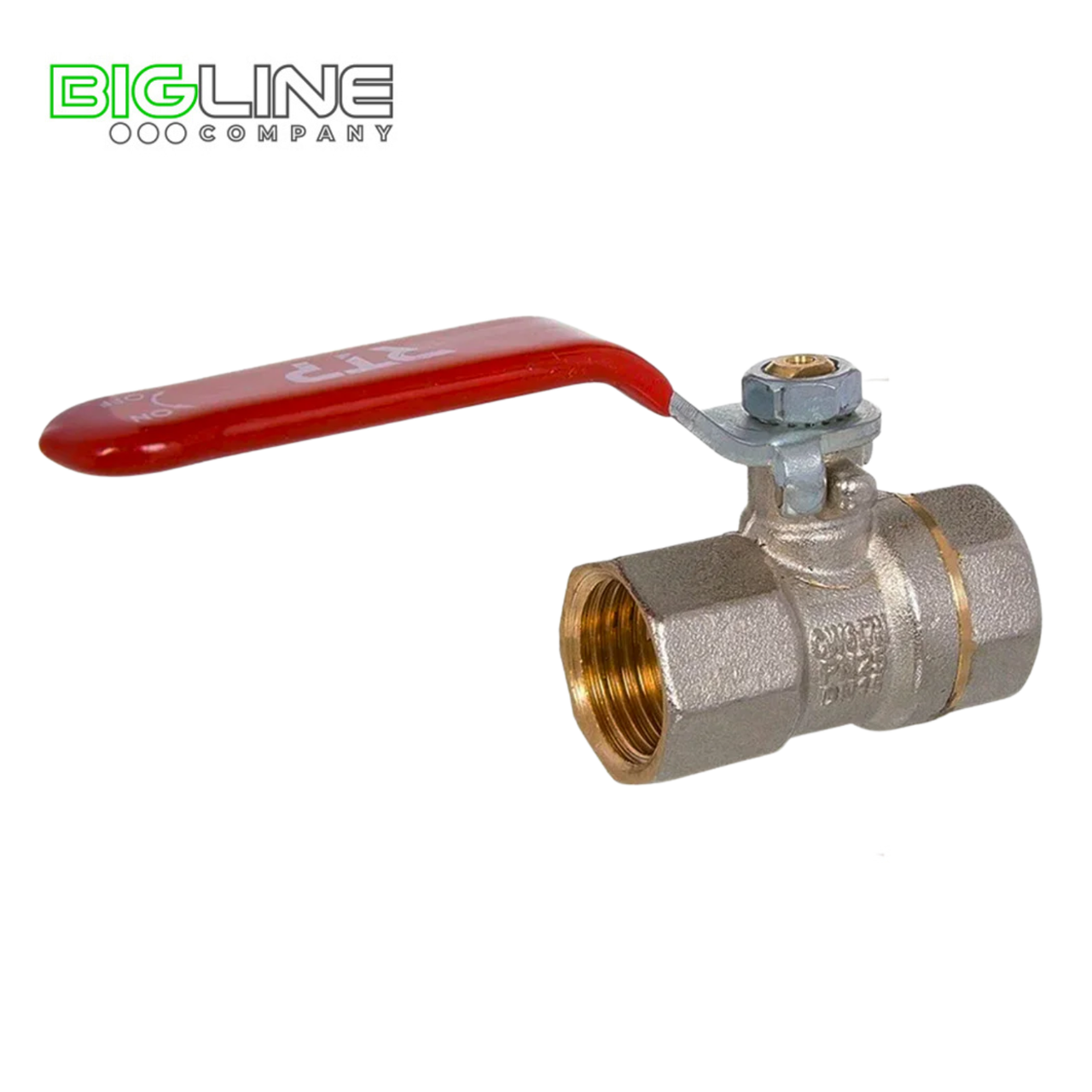 Кран шаровой латунь 1 PN25 никель ВР/ВР рычаг РТП (10/30)