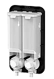 Настенный дозатор для душевых Breez S-8186 черный (350мл. x2), фото 2