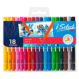 Фломастеры Deli "i Select", 18 цветов, PVC упаковка, европодвес