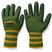 Нейлоновые перчатки покрытые вспененным латексом.