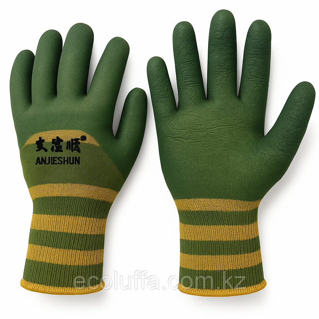 Нейлоновые перчатки покрытые вспененным латексом. - фото 1 - id-p124965949