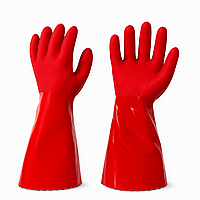 Перчатки МБС с ПВХ красные (удлиненные)