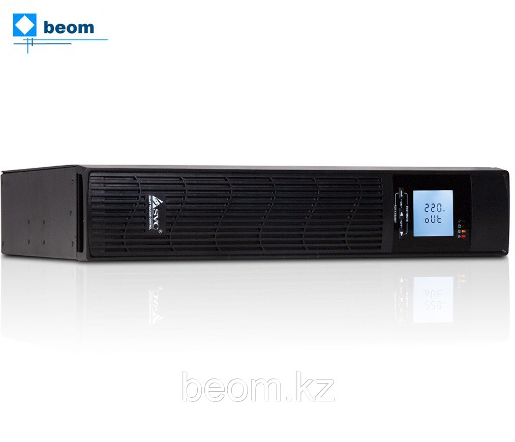 Источник бесперебойного питания SVC RTU-1KL-LCD (1000ВА /800Вт | Стоечный 19'' 2U | AVR:145-275В | Бат:12В/7Ач*2шт | USB | 3 вых), фото 1