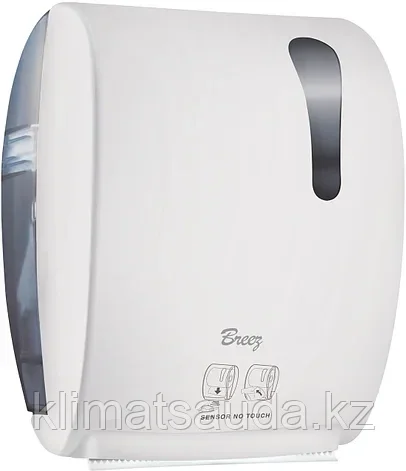 Диспенсер для бумажных полотенец в рулонах Breez A.875 (пластик, белый), фото 1