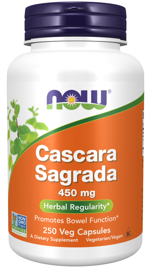 Cascara Sagrada 450 mg, 250 veg.caps, NOW, фото 1