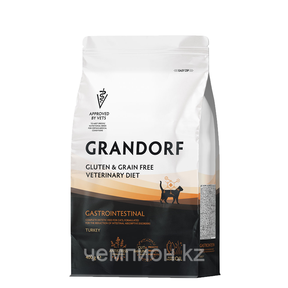 853151 GRANDORF VETDIET Gastrointestinal Turkey - ВЕТДИЕТА для кошек с проблемами ЖКТ, уп.2 кг., фото 1