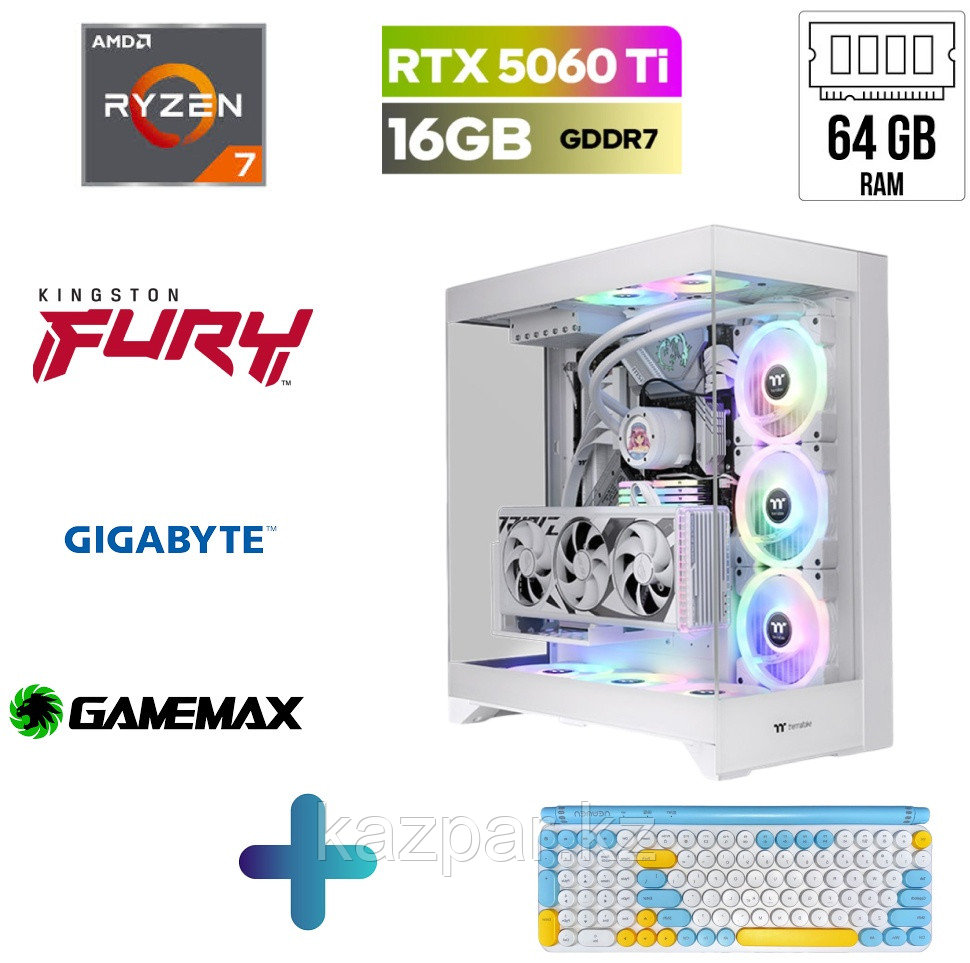 SEGURO COMP R7 7800X3D / RTX 5060 Ti / 64 Гб / SSD 2000 Гб / Win 11 Pro, фото 1