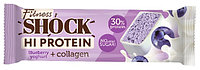 FitnesShock батончик Hi protein blueberry yoghurt&#43; collagen 1 шт