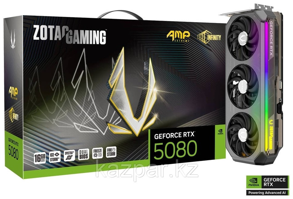 Видеокарта ZOTAC GAMING GeForce RTX 5080 AMP Extreme INFINITY ZT-B50800B-10P 16 Гб, фото 1