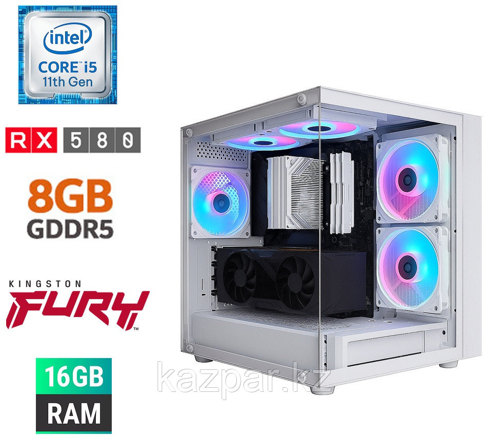 SEGURO COMP i5-11400F / RX 580 / 16 Гб / SSD 512 Гб / Win 11 Pro, фото 1