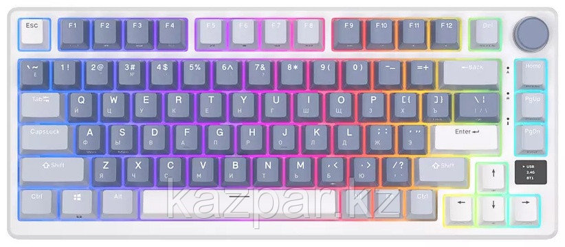 Клавиатура Royal Kludge RKM75 Ocean Blue синий, фото 1