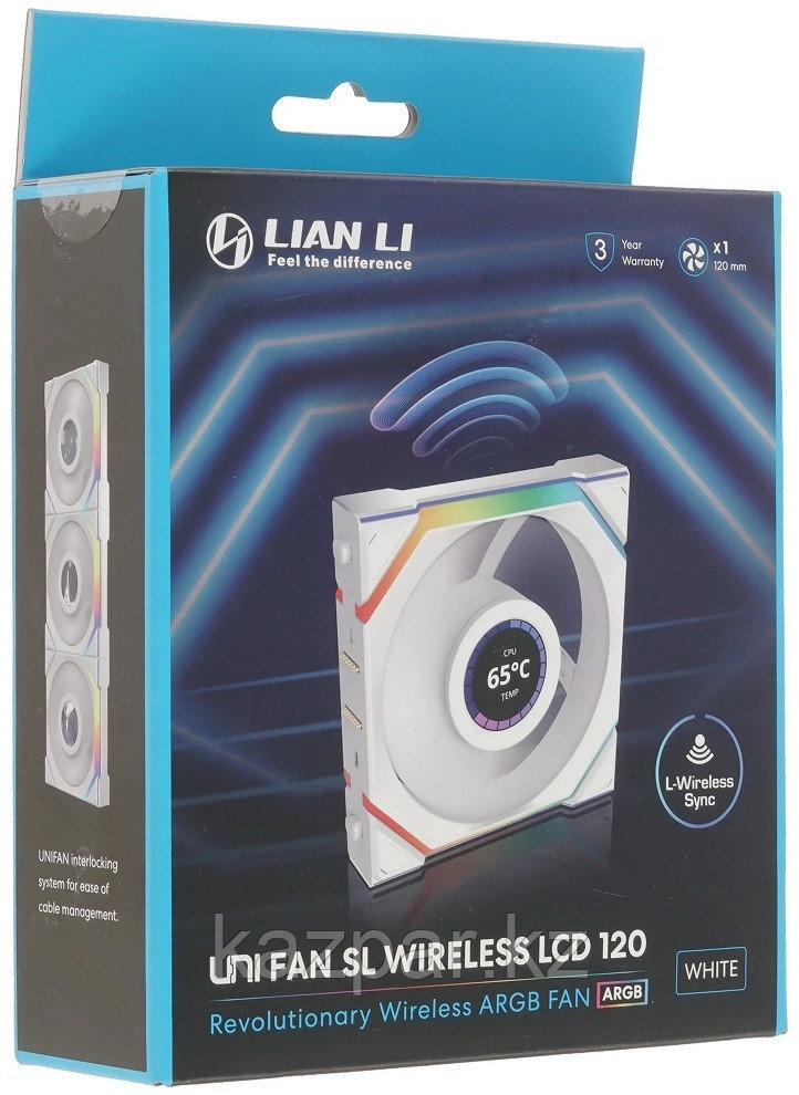 LIAN LI UNI FAN SL WIRELESS LCD 120 Reverse Blade No controller G99.12SLLCD1W1W.00, фото 1
