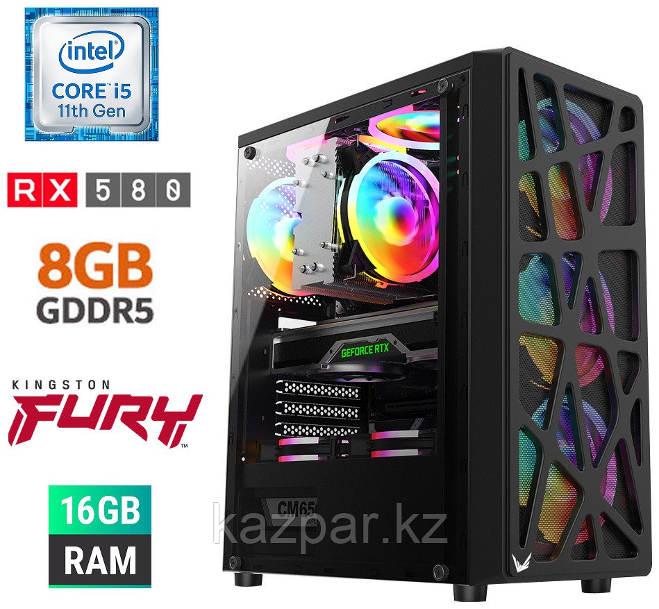 SEGURO COMP i5-11400F / RX 580 / 16 Гб / SSD 512 Гб / Win 11 Pro, фото 1