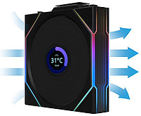 Вентилятор LIAN LI Uni Fan TL Wireless LCD 120 ARGB 12TLLCD1W1B, фото 6
