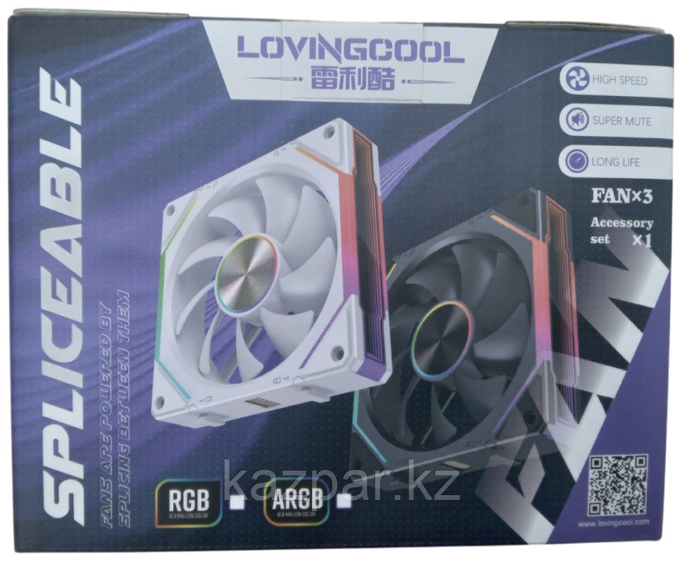 Вентилятор LOVINGCOOL LC-PL Pro-120 белый, фото 1