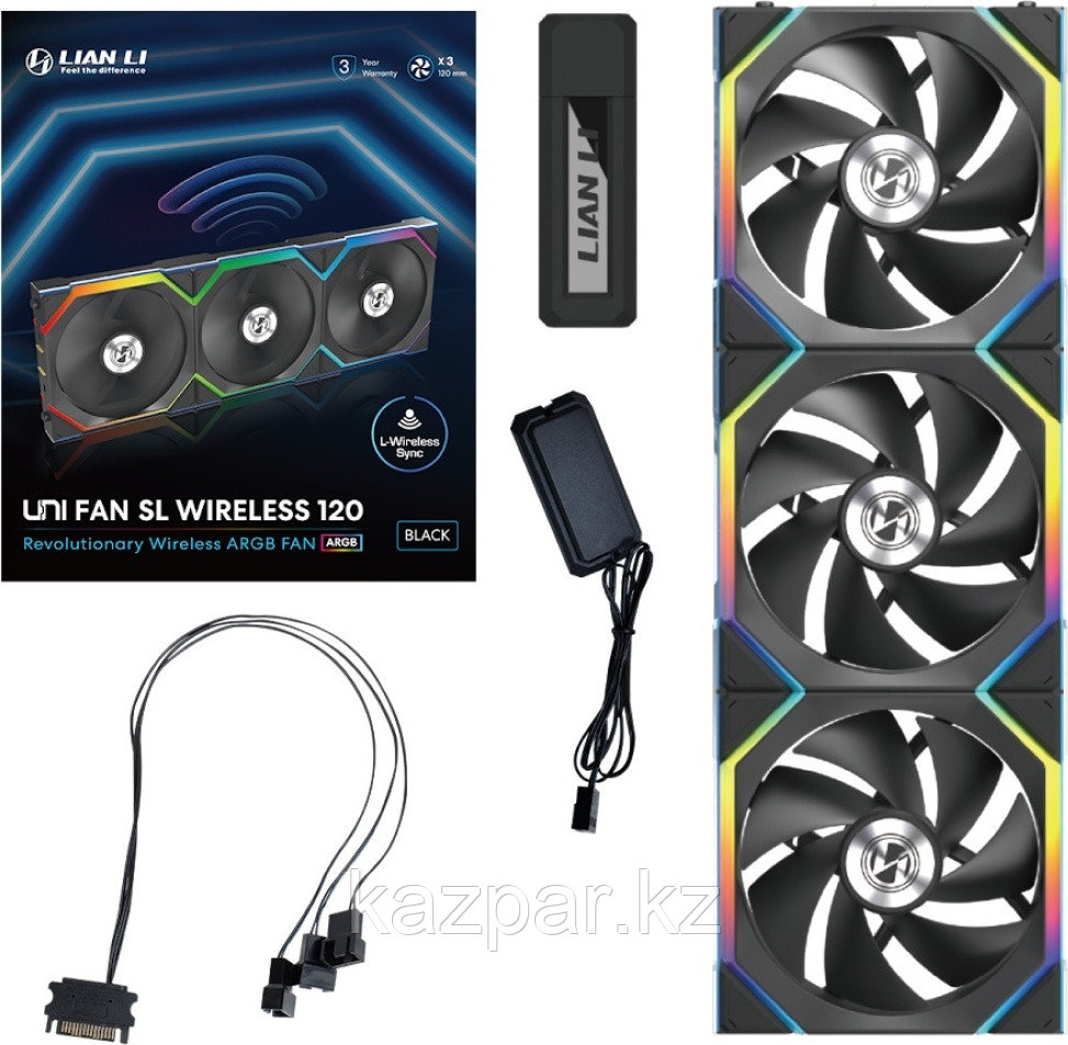 Вентилятор LIAN LI Uni Fan SL Wireless 120 ARGB 12SL1W3B, фото 1