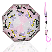 Зонт-трость Куроми автоматический 65см розовый