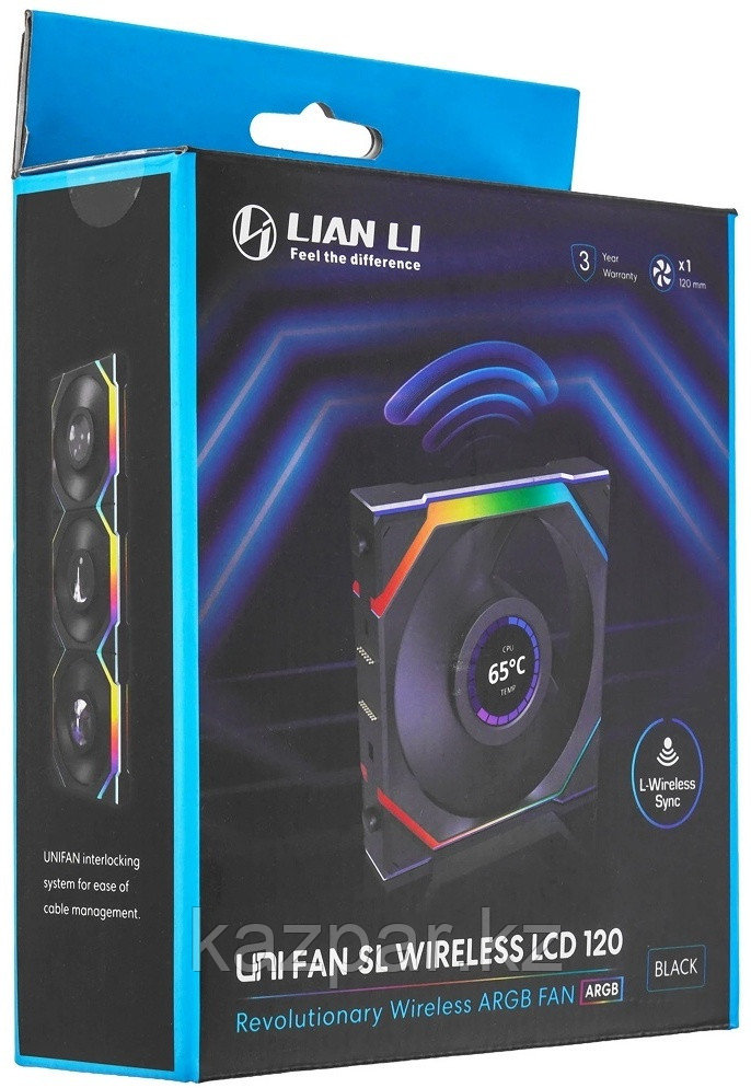 Вентилятор LIAN LI UNI FAN SL WIRELESS LCD 120 G99.12SLLCD1W1B.00, фото 1