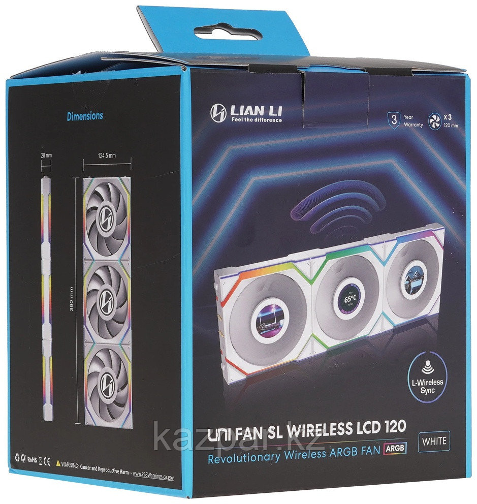 Вентилятор LIAN LI UNI FAN SL WIRELESS LCD 120 12SLLCD1W3W, фото 1