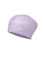 Шапочка силиконовая Atemi Long hair cap Point violet flower