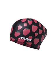 Шапочка силиконовая Atemi Long hair cap Strawberry shake
