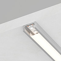 Профиль алюминиевый накладной, серебро, CAB262