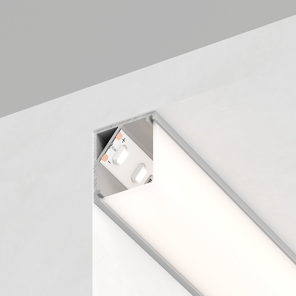 Профиль алюминиевый угловой квадратный, серебро, CAB281, фото 1