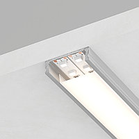 Профиль алюминиевый накладной широкий, серебро, CAB263