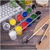 Гуашь краски для рисования 6 цветов 150мл без кисточек