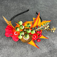 Ободок Осень, карнавальный с грибами и листьями