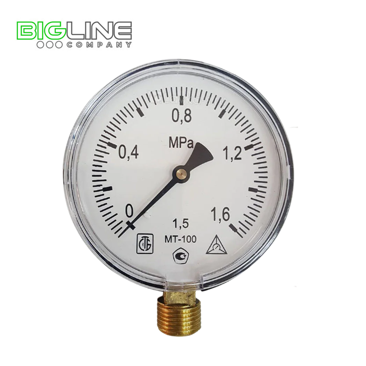 Манометр МП-100 Дк100 1,6МПа G1/2 ЗТН Минск