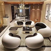 Современный креативный белый административный тканевый черно-белый диван, кожаный для отдыха, для приема туристов, офисный