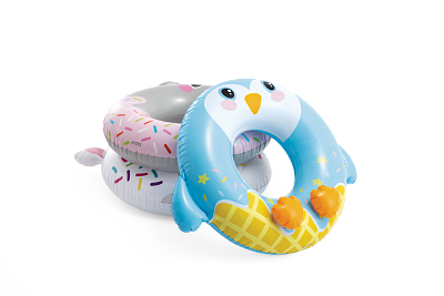 Надувной круг Intex 84(91)х76см "Милые зверята" до 40кг, от 8 лет, 3 вида, фото 1