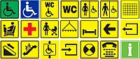 Тактильные таблички, таблички и пиктограммы для граждан с ограниченными возможностями