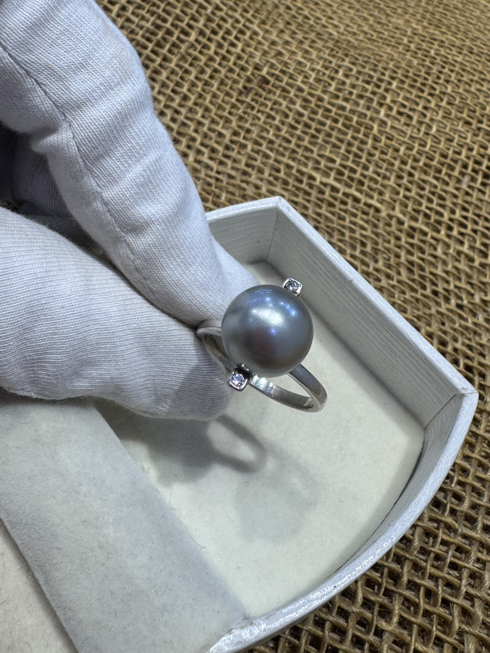 Кольцо с жемчугом / 19 размер ( пр. Абая 141 ), фото 1