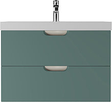 Тумба подвесная под умывальник "Classica 60" Dune Олива В2 Домино, фото 5