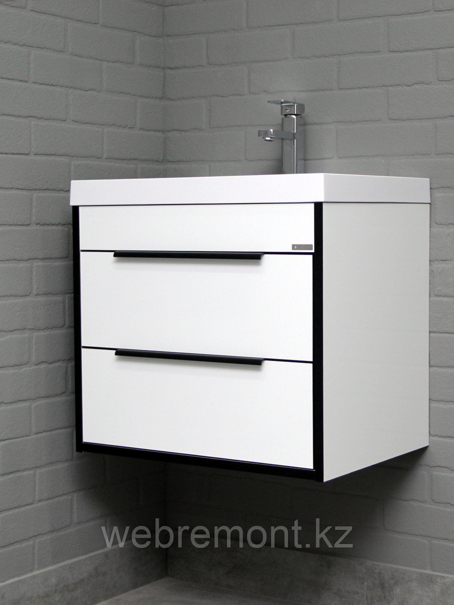 Тумба подвесная под умывальник "Bazis 60" Forta B2 Белый Домино