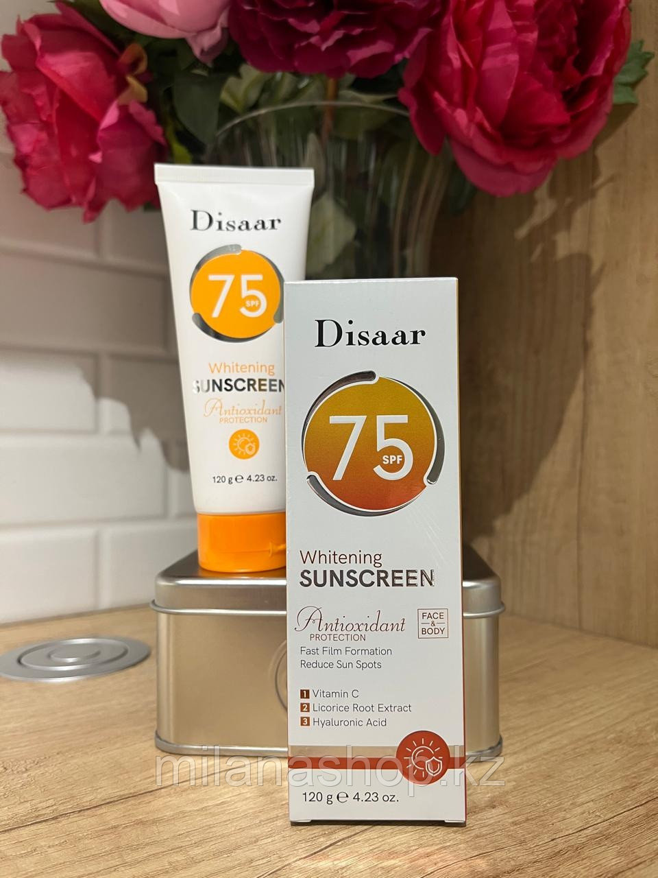 Disaar SPF 75 - Солнцезащитный крем, отбеливающий 120 гр, фото 1