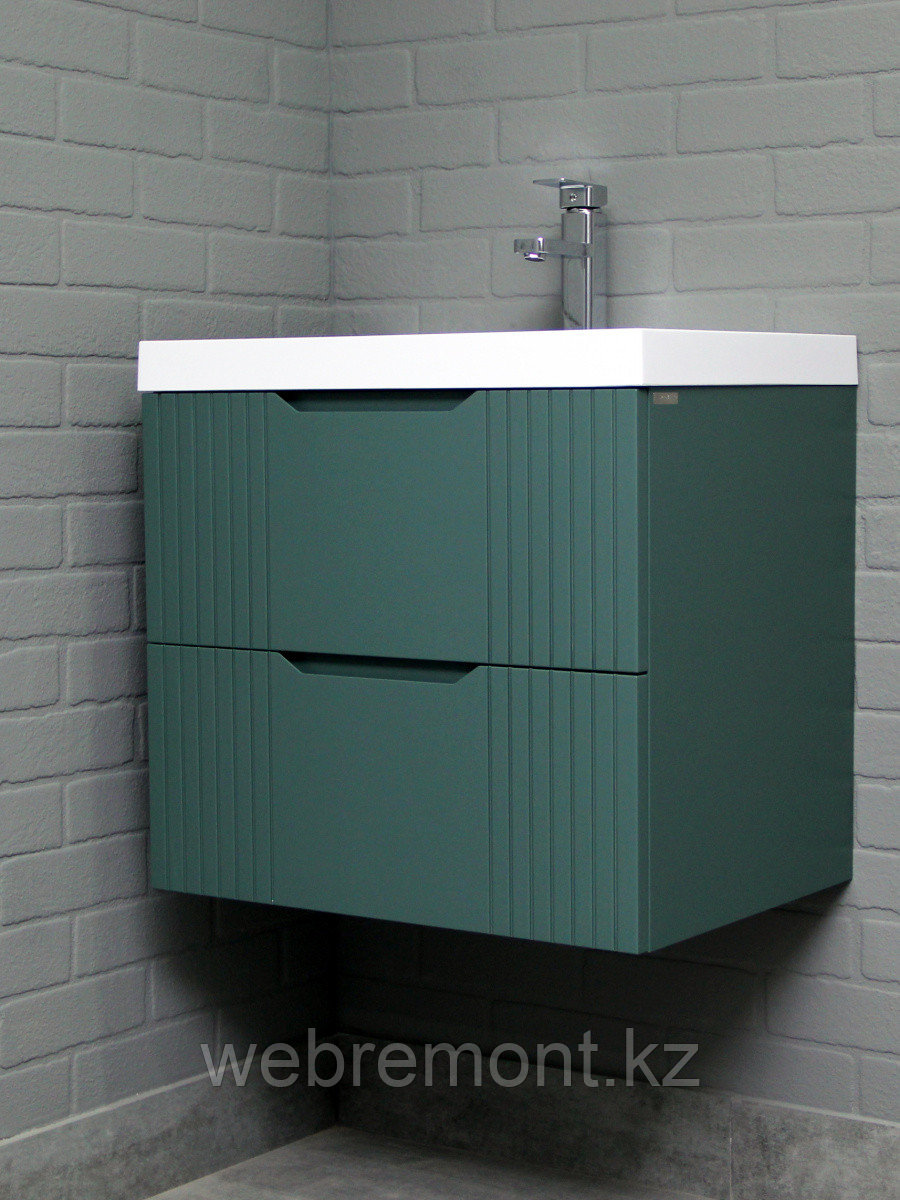 Тумба подвесная под умывальник "Bazis 60" Garden В2 Зелёный Домино