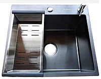 Кухонная мойка 450*480*230*0.8 мм. AVINA черный