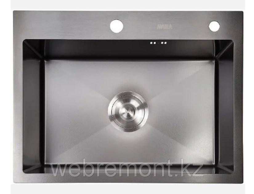 Кухонная мойка 650*480*230*0.8 мм.  AVINA  черная