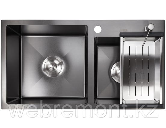 Кухонная мойка 800*480*210*1.5 мм.  AVINA  черная