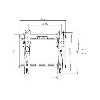 Кронштейн XG W-1343T для ТВ и мониторов 13"-43", фото 3